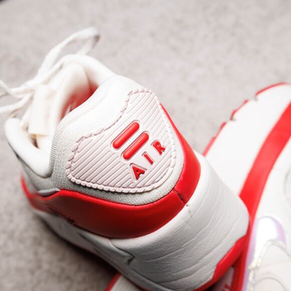 Nike Air Max 90 LV8 Sail Siren Red Pink Platform Sneakers Womens 9.5 HF5073-133 - Picture 9 of 16